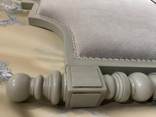 Bett Doppelbett Schlafzimmer Design Betten Moderne Polster Holz Textil Möbel Neu