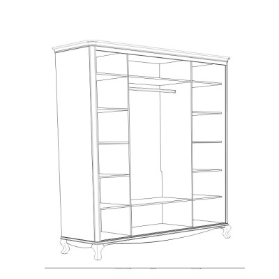 Kleiderschrank Schwebetüren Schrank Möbel Schränke Schlafzimmer Holz