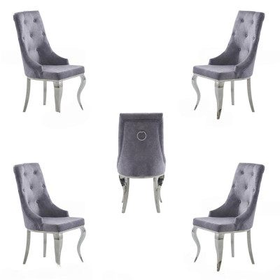 Set Stühle 4x Gruppe Ess Zimmer Neu Garnitur Design Lehnstuhl Stuhl