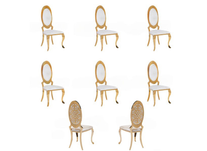 Stuhl 6x Gruppe Sessel Stühle Set Luxus Textil Neu Esszimmer