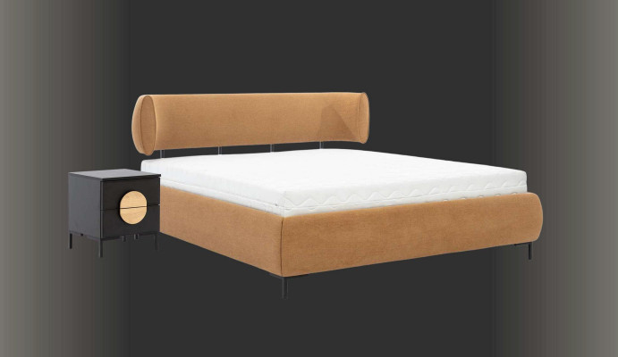 Schlafzimmer Set Bett 2x Nachttische 2x Kommode Kleiderschrank Hocker 7tlg.