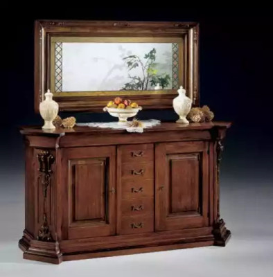 Esszimmer Set Esstisch Kommode Vitrine Spiegel Luxus Klassische Möbel