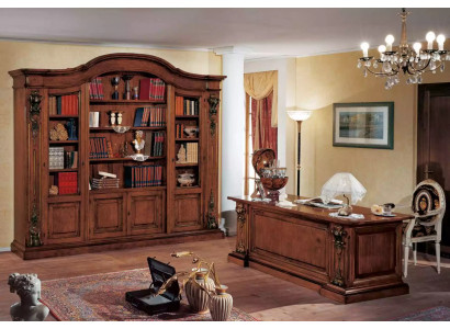 Braune klassische Büromöbel Massivholz Schreibtisch Bücherregal Schränke
