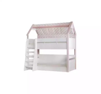 Etagenbett Kinderzimmer Kinderbtt Bett Bettrahmen Holz Rosa Hochbett