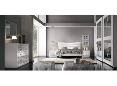 Luxus Schlafzimmer Möbel Bett 2x Nachttische Set Kommode Möbel 6tlg.Neu