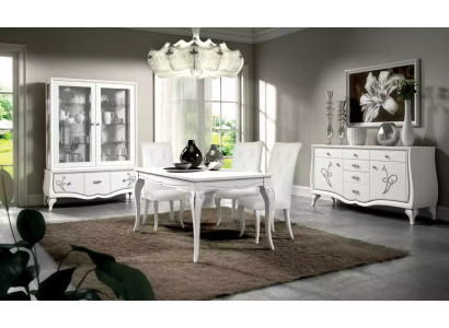 Esszimmer Set Esstisch 4 x Stühle Essgruppe Essgarnitur Sideboard 7tlg