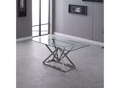 Designer Esszimmer Moderner Glastisch Edelstahltische Edelstahlgestell