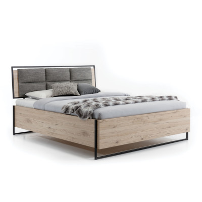 Modernes Schlafzimmer Set Bett Kleiderschrank Holz Kommode 5tlg Garnitur