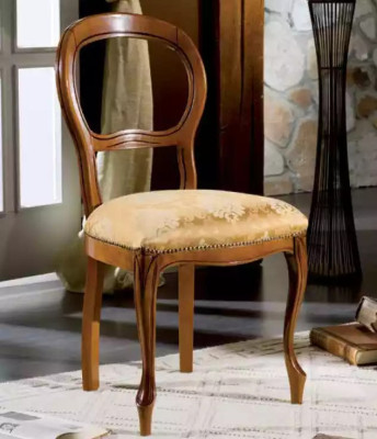 Designer Stuhl Klassischer Esszimmerstuhl Polsterstuhl Textil Möbel