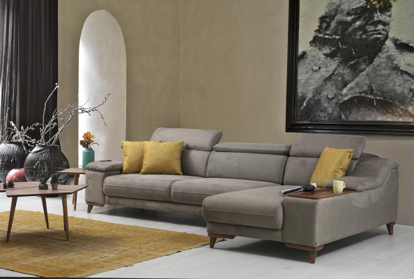 Sofa Couch Ecksofa L-form Polster Modern Wohnzimmer Relax Sitz Luxus Möbel