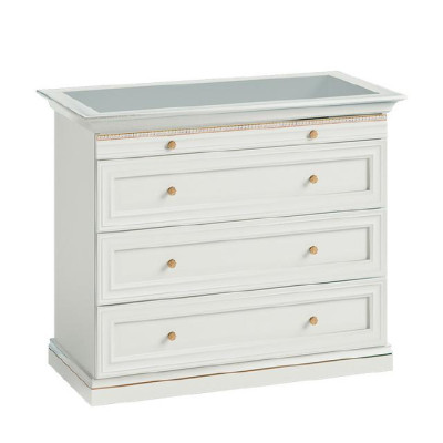Kommode + Virtrine Schmuck Uhren Begehbarer Schrank Massiv Echtholz V-KG Kommode