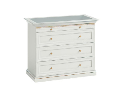 Kommode + Virtrine Schmuck Uhren Begehbarer Schrank Massiv Echtholz V-KG Kommode