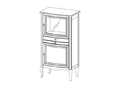 Echtholz Kommode Beistellschrank Klassische Bar Rustikale Landhaus PR-KB 1-2 L,R