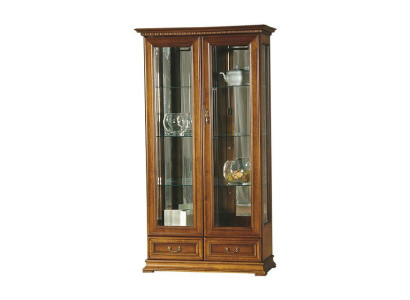 Klassischer Vitrine Glasschrank Schrank Massiv Vitrinenschrank Vitrinen Neu R-W3