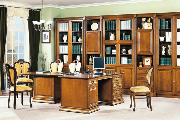 Klassische Schränke Schrank Schrankwand Bücherschrank Bücherregal Model SE-5