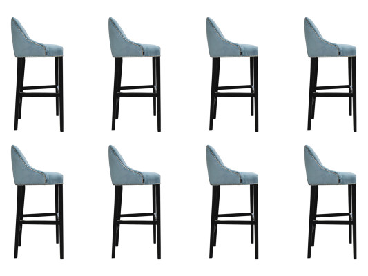8x Design Hocker Bar Lehnstuhl Polster Stühle Sessel Wohn Zimmer Stuhl Barhocker