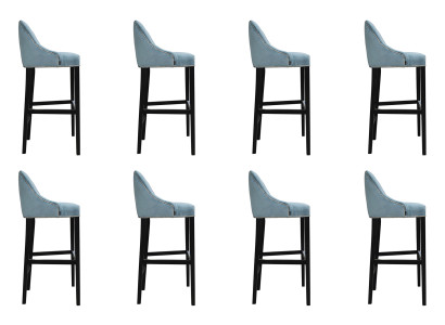 8x Design Hocker Bar Lehnstuhl Polster Stühle Sessel Wohn Zimmer Stuhl Barhocker