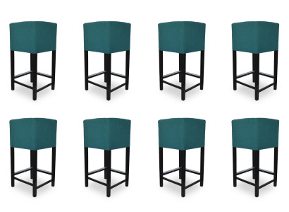 8x Barhocker Eck Stuhl Sessel Stühle Hocker Tresen Leder Polster Komplett Set