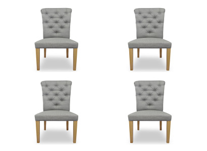 4x Stühle Stuhl Polster Design Lounge Sitz Lehn Garnitur Sessel Chesterfield