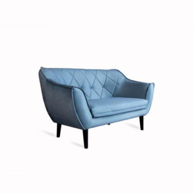 Komfortables, weiches 2-Sitzer-Sofa in luxuriöser Polsterung in zartblauer Farbe