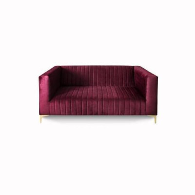 Stilvolles mega-bequemes 2-Sitzer-Sofa in Lila wird zu einem hellen Akzent in Ihrem Interieur