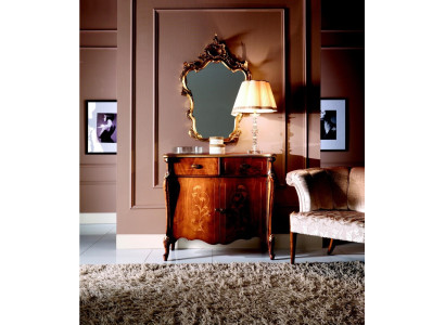 Luxus Möbel Stil Barock 2tlg Set Kommode mit Spiegel Luxus Holz Italienische