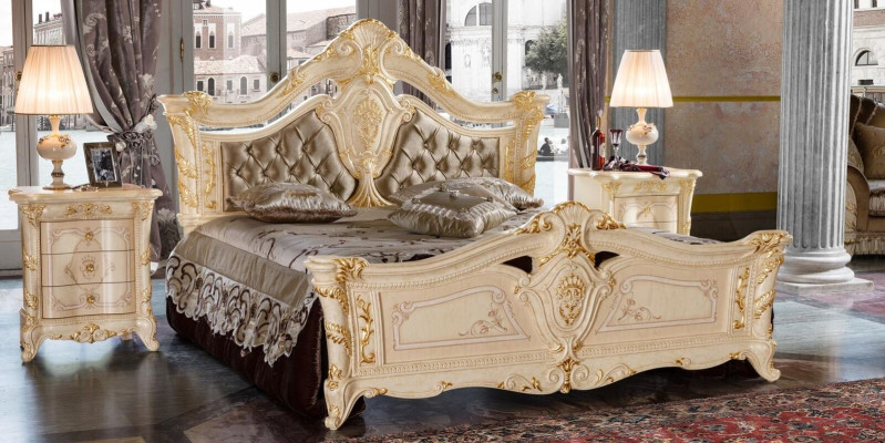 Design Luxus Doppel Hotel Betten Neu Schlafzimmer Massiv Holz Polster