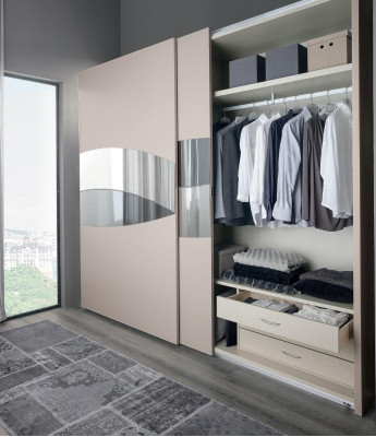 Kleiderschrank Mit Schwebetüren Schlafzimmer Holz Schrank Schränke Holz Spiegel