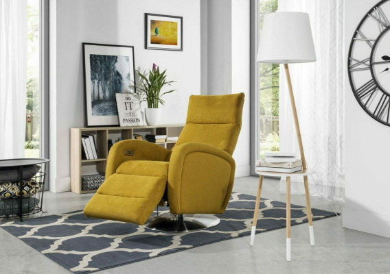 Sessel Lounge Designer Stuhl Polster Sofa 1 Sitzer Relax Drehbar Fernseh Stoff