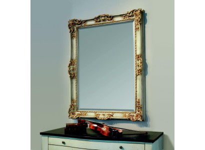 Spiegel Wandspiegel Designer Dielen Wohnzimmer Bad Holz Design 88x118 Barock