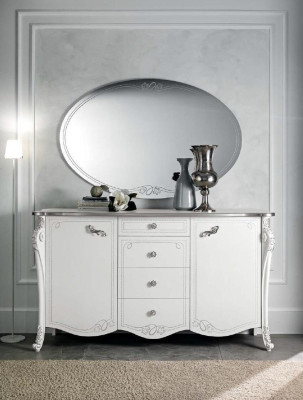 Ovaler Wandspiegel im eleganten Art-Deco-Stil für das Wohnzimmer