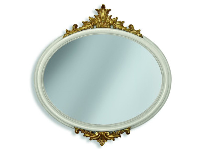 Runder Spiegel Wandspiegel Dielen Wohnzimmer Bad Holz Glas design Deko SP7240