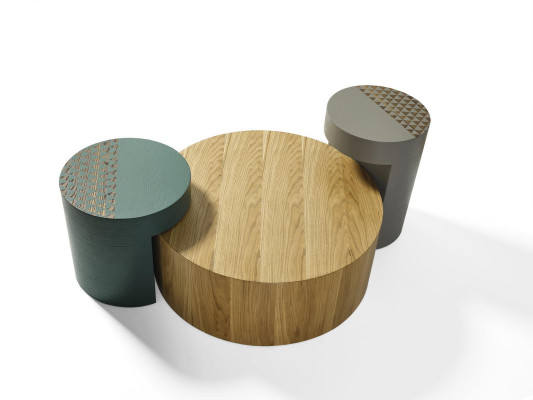 Beistelltisch Couchtische Kaffeetisch Rund Tische Braun Luxus Tisch 3tlg