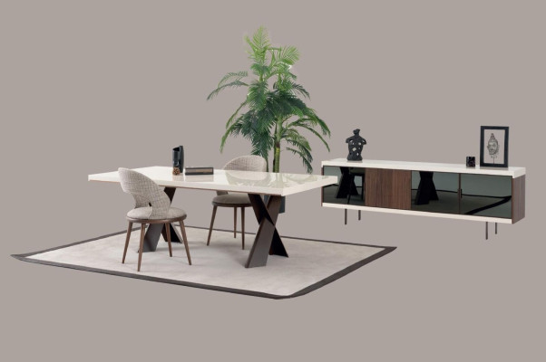 Esszimmer Stühl Holz Textil Luxus Polster Möbel Stil Modern grau