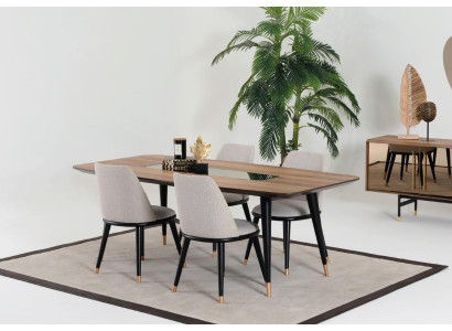 Esstisch 4 x Stühlen Esszimmer Set Essgruppe Holz Tisch 5tlg. Gruppe