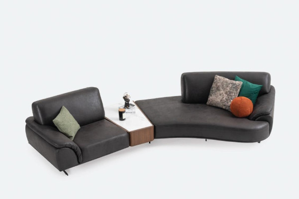 Rund Wohnzimmer Couch Möbel 5 Sitz Couchen Runde Sofa Möbel Textil