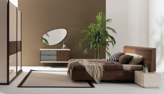 Chambre à Coucher Console Armoires Luxe Bois Avec Verre Moderne Design