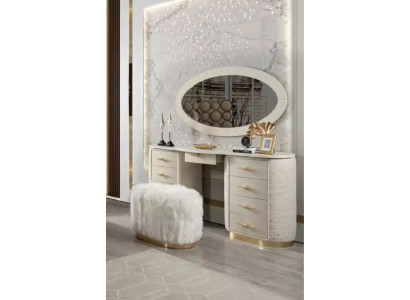 Schminktisch Set Konsole Spiegel Schlafzimmer Möbel Design Hocker Set Neu