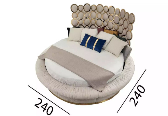 Rundes Bett Rund Design Betten Leder Doppel Luxus Hotel Gestell Schlaf Zimmer