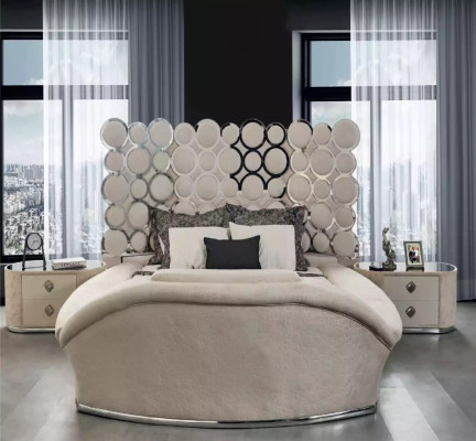 Schlafzimmer Bett 2x Nachttische Luxus Betten Set Komplett Design Möbel 