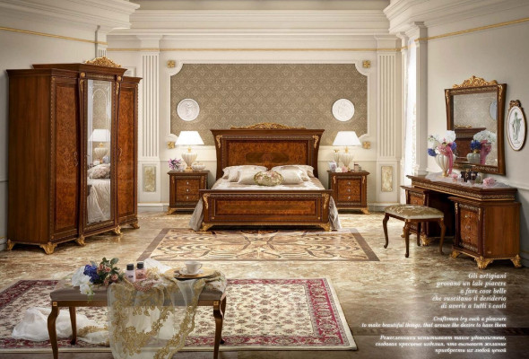 Schrank Massive Schlafzimmer Möbel Italien Echtholz Kleiderschrank Holzschrank