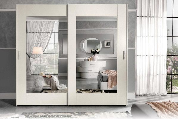 Luxus Kleiderschrank mit Schwebetüren Schlafzimmer Schrank Schränke Holz Modern