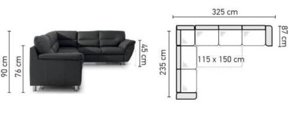Wohnlandschaft Schlafsofa U Form Stoff Textil Sofa Couch Polster Eck