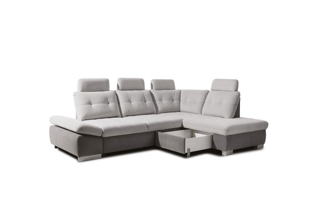 Textil Ecksofa Sofa Couch Polster Eck Garnitur Stoff Schlaf Wohnlandschaft Neu