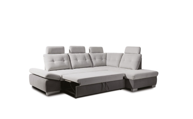 Textil Ecksofa Sofa Couch Polster Eck Garnitur Stoff Schlaf Wohnlandschaft Neu