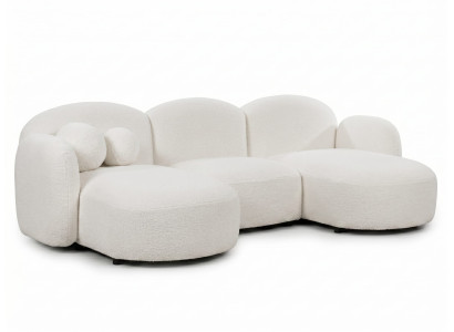 Weißes Ecksofa aus Stoff Designersofa Sofas für das Wohnzimmer Polstermöbel