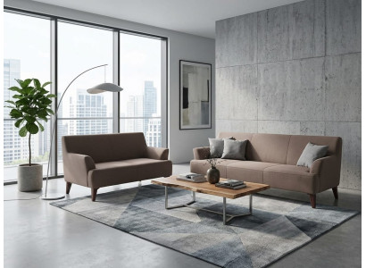 3-Sitzer Sofa 2-Sitzer Sofa braun modern funktional ergonomisch