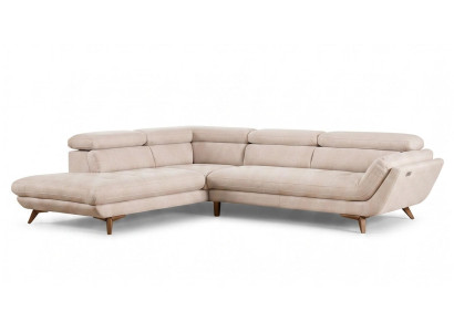 Ecksofa im italienischen Design in Beige modern und elegant
