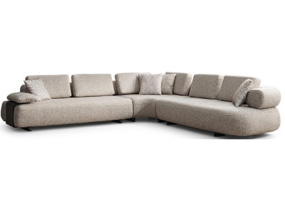 Ecksofa L Form Beige bequem komfortabel Stil Modern praktisch geräumig