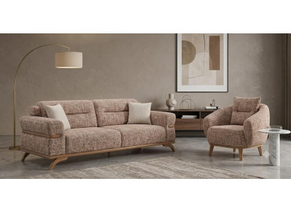 Sessel Sofa Beige Wohnzimmer Stil Modern bequem komfortabel